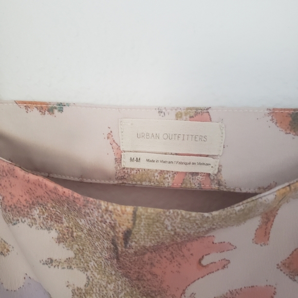 Urban Outfitters Pink Satin Mini Dress Sundress Medium Spring Summer Floral M - Picture 7 of 9